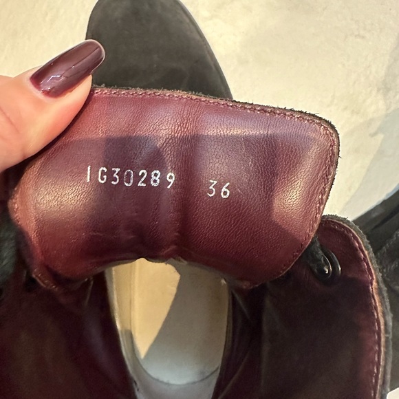 Chanel Quilted Black Suede lace up Combat Moto Short Boots - Picture 7 of 7